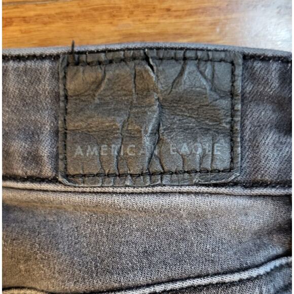 American Eagle Women Size 4 Next Level Stretch Distressed Hi Rise Jegging Gray - Picture 11 of 15